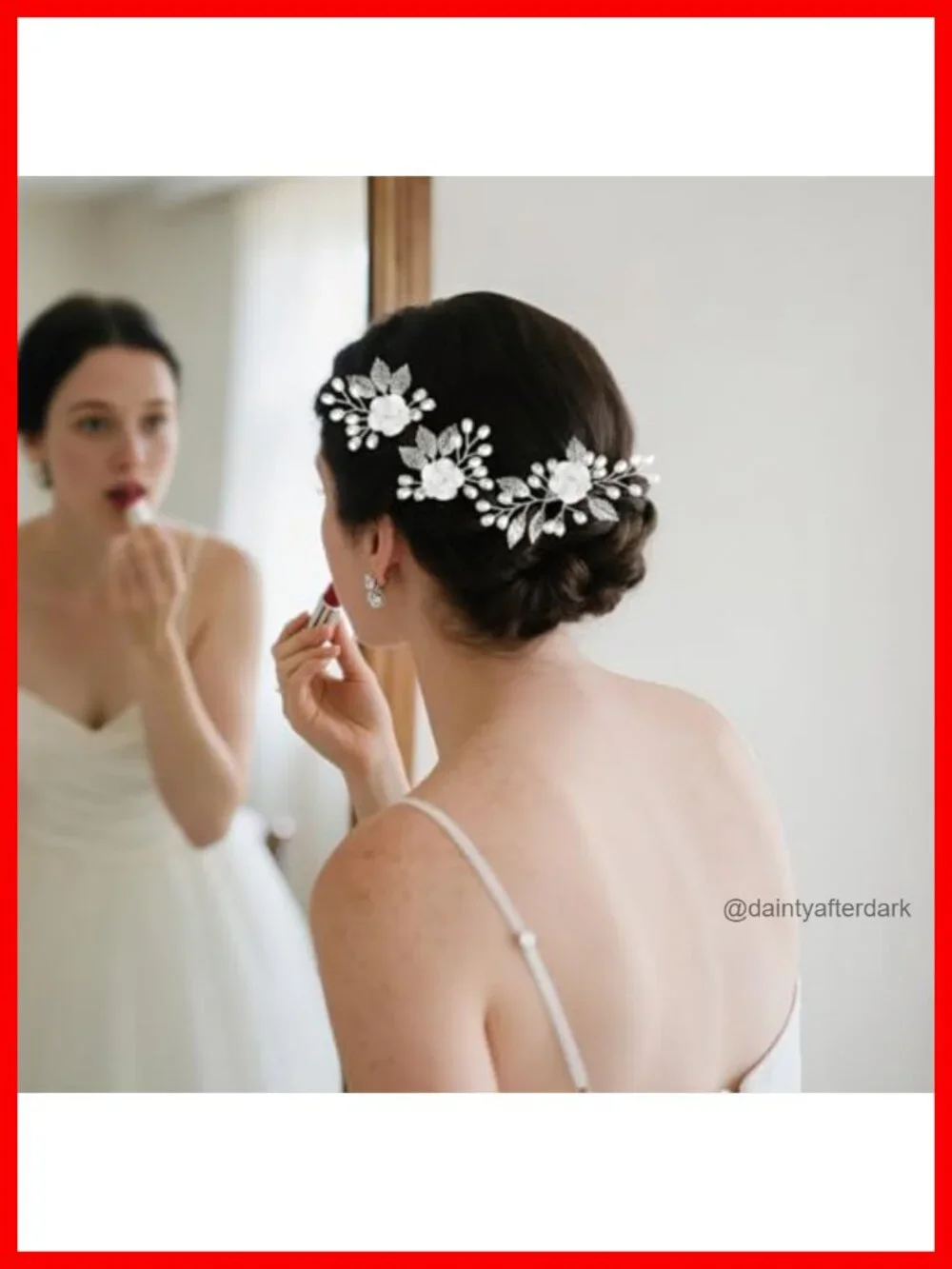 Crystal Pearl Hair Comb Set 4 Pieces Bridal Hair Pins Rhinestone